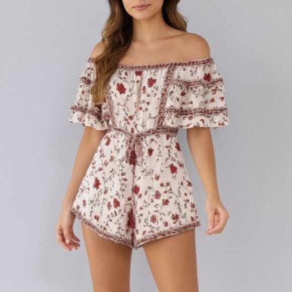 NWT Princess Polly Yoki Mini Dress Romper Boho Chic Pink, Women US 6/AU 10 - Picture 1 of 12